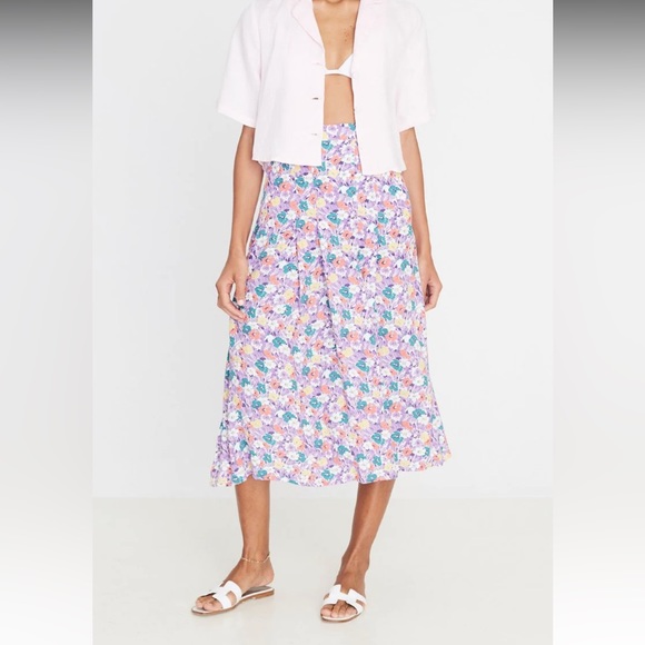 FAITHFULL the Brand RARE Cuesta Midi Skirt in Nefeli Print - Size 10 - Picture 5 of 15